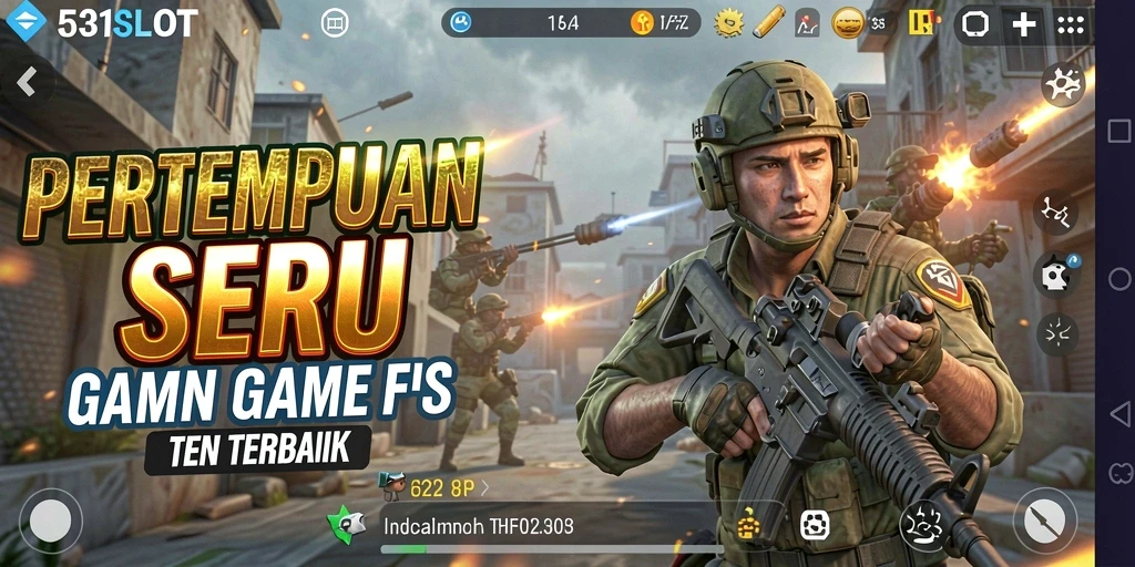 Screenshot gameplay 531SLOT dengan aksi menembak yang intens.
