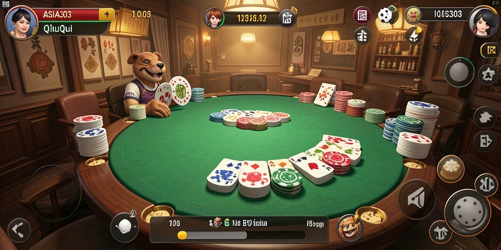 Screenshot gameplay QiuQiu yang seru dan menantang.