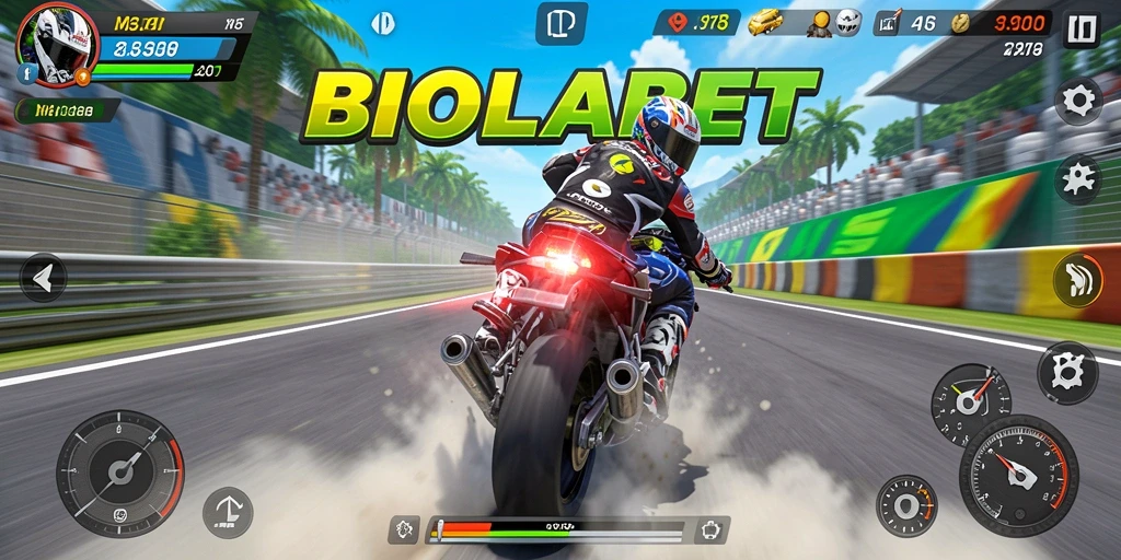 Tampilkan gameplay balap motor yang menegangkan dan seru.