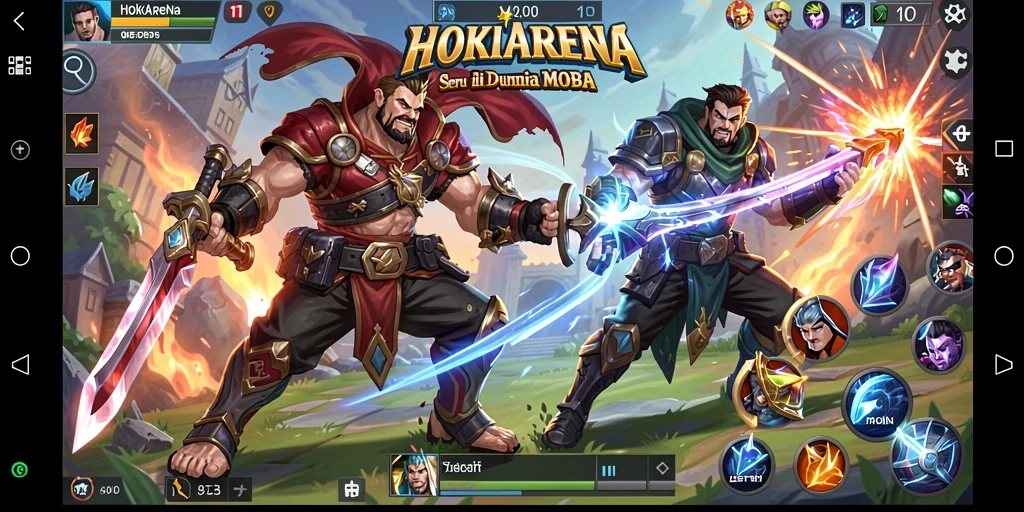 Gameplay menarik dari HOKIARENA dengan pertempuran seru.