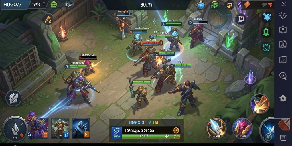 Tampilan gameplay HUGO77 yang menakjubkan dan mendetail.