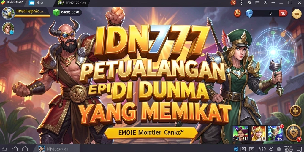 Tampilan gameplay eksplorasi di dunia petualangan IDN777.
