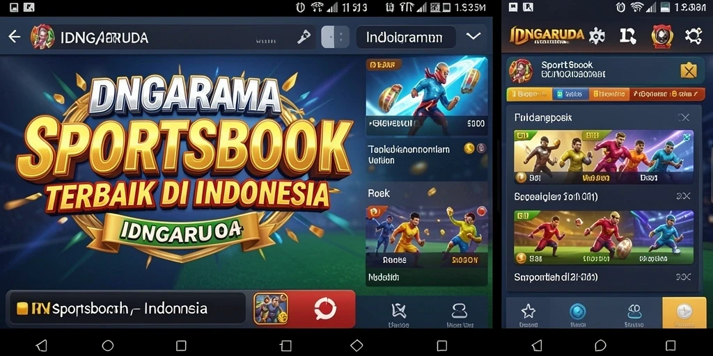 Tampilan screenshot IDNGARUDA yang menampilkan fitur taruhan olahraga.