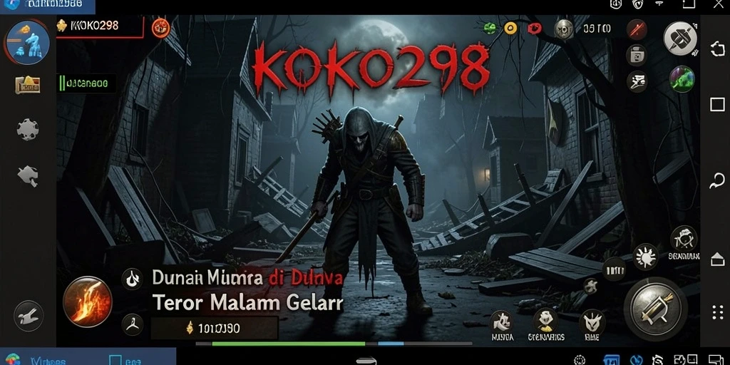 Screenshot KOKO288 memperlihatkan karakter dalam kegelapan mencekam.