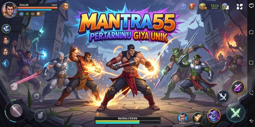 Tangkapan layar aksi pertarungan seru dalam MANTRA55.