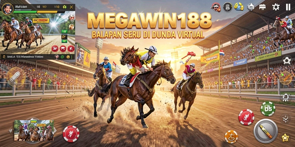 Tampilan menarik dari gameplay balapan di MEGAWIN188.