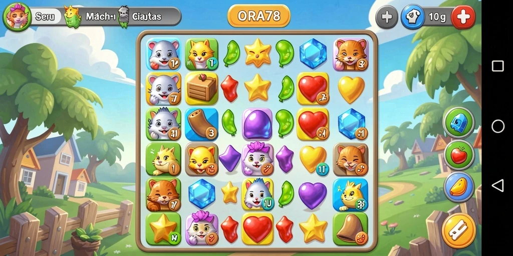 Tampak antusiasme pemain dalam gameplay Match-3 ORA78.