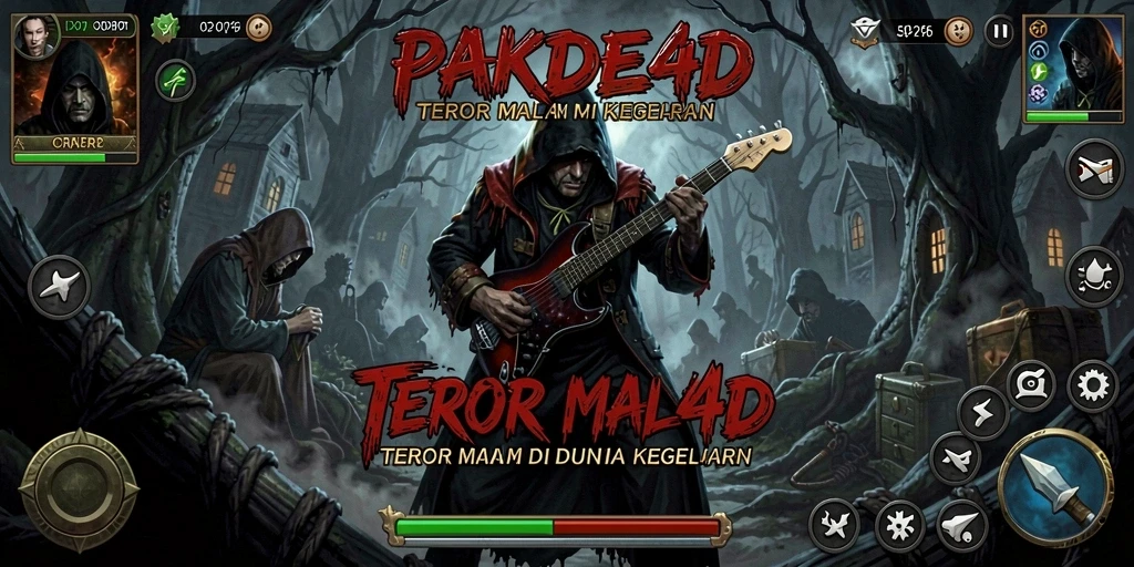 Screenshot gameplay PAKDE4D menampilkan suasana horror yang mendalam.