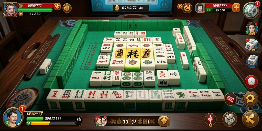 Screenshot gameplay menunjukkan serunya permainan Mahjong di RPRP777.