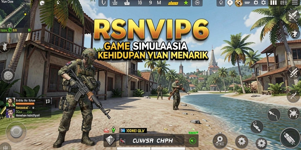 Screenshot gameplay RSNVIP6 menampilkan karakter melakukan aktivitas sehari-hari.