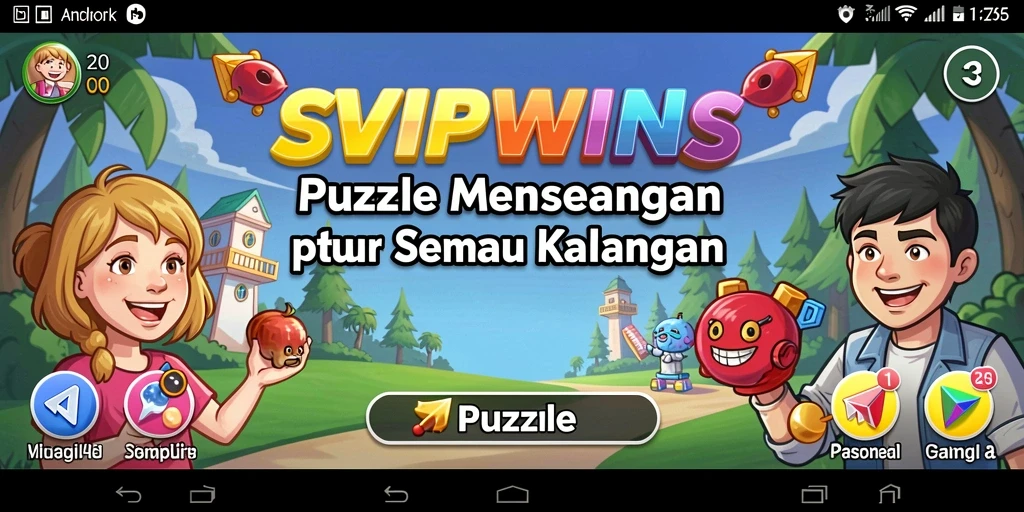 Tampilan menantang dari gameplay Puzzle SVIPWINS.