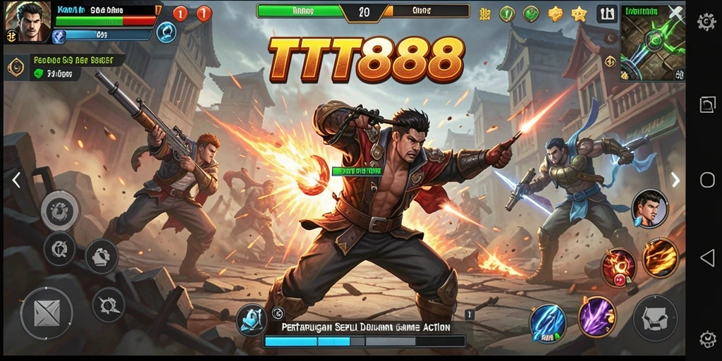Tampilan seru gameplay TTT888 yang penuh aksi dan tantangan.