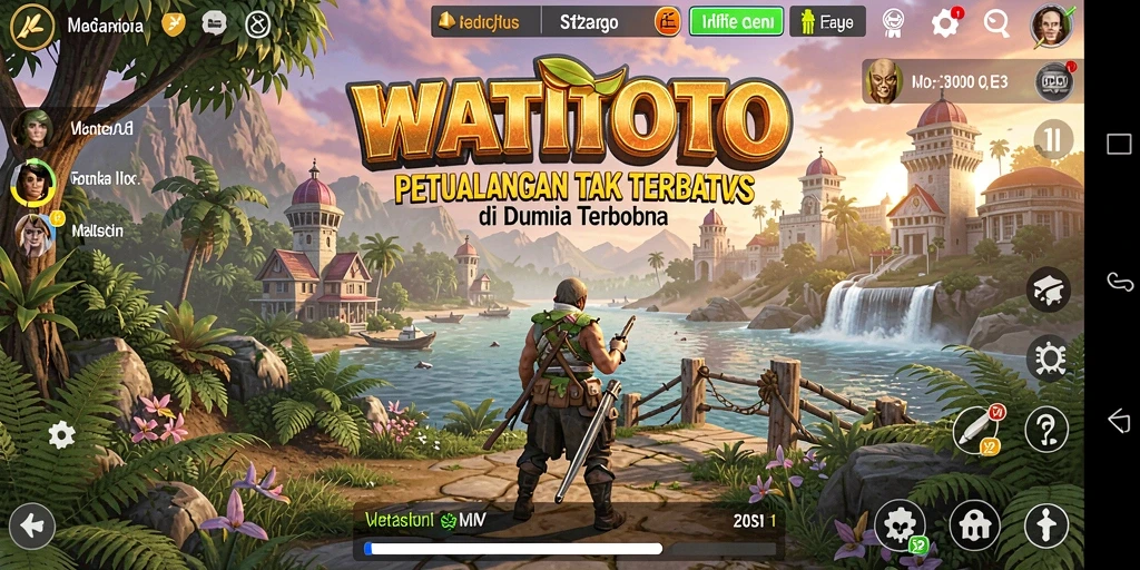 Screenshot WATITOTO menampilkan eksplorasi luas dunia terbuka.